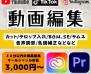 収益化に繋がる動画編集サービスを提供します Premire Proでの動画編集サービスを提供します！ イメージ1