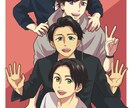 アニメ塗りイラストお描きします キャラクターイラストアイコン作成など イメージ2