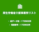 営業リスト 介護事業所リストを即納します 172,902件｜営業・業界向け法人データ（公的情報） イメージ2
