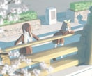 風景・背景＋女の子の美しいイラストをお描きします 清涼感、空気感のあるエモーショナルな絵に仕上げます。 イメージ4