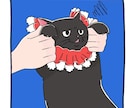 あなたの猫ちゃんを可愛くキャラクター化します 手書き風のタッチで、パッと目を引くイラスト！ イメージ2