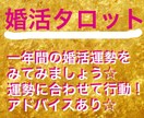 婚活について一年間の運勢をみます パートナーは近い将来いつ現れるのか。 イメージ1