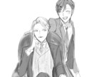 クラシックな人物キャラクター描きます 少女漫画寄りの画風。立絵、挿し絵などのイラストを受付中 イメージ2