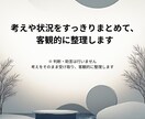 考えや状況を第三者視点で整理します 一人で抱えていることを、客観的に整理します イメージ1