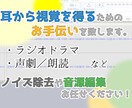 音声編集で日常の一部を作り上げます 耳から視覚を得るためのお手伝いを致します。 イメージ1