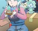 小説の表紙、挿絵作成します キャラものからグラフィカルな絵柄まで対応します イメージ5