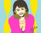 アイコンに★似顔絵描きます 自分用・結婚式や友人へ、、おしゃれなタッチの似顔絵描きます♪ イメージ2