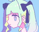 最速当日納品可！女の子の横顔アイコン描きます ドット絵調･カラフル･かわいい イメージ7