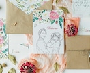 結婚式に◎おしゃれな線画で似顔絵イラスト描きます ◾️ペーパーアイテムにおすすめ◾️似てるウェディングイラスト イメージ3