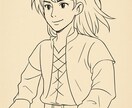 線画専門！繊細〜シンプルまで対応できます シンプル線画イラスト制作｜人物・アイコン対応 イメージ1