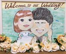 似顔絵プレゼント オーダー承ります ウェルカムボード、各種お祝い、真心込めてお描きします☆彡 イメージ1