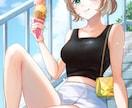大人可愛い♡爽やかなイラスト描きます 動画サムネイル・配信用イラスト・一枚絵・SNSアイコンなど イメージ8