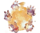 可愛い動物キャラクター、アイコンお描きします 水彩イラストでふんわり絵に仕上げます イメージ10