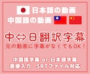 日本語⇔中国語　動画から翻訳字幕を作成いたします 翻訳と字幕作成がセット！翻訳字幕が格安で一本完成！ イメージ1