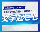 テロップ用に”短く・自然に”文字起こします 育休中ママが丁寧に迅速に対応します イメージ1