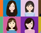 切り絵風の似顔絵描きます 名刺のアイコンやプレゼントにも！優しげな表情でお作りします！ イメージ1