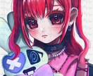 彩度高め・病みかわいい個性派SNSアイコン描きます 相談のみ可能！お気軽にDMにてご相談ください イメージ4