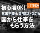 初心者OK✨国から仕事をもらう方法教えます 【LITE版】国からの仕事を得意な人に任せる副業！ イメージ1