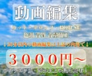 動画編集３０００円～承ります 長尺動画（素材が１時間超）の物もオプションにて承ります！ イメージ1
