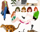 ゆるっと鉛筆画風イラスト【色付き】お描きします 鉛筆画っぽいタッチが柔らかくキュートな印象を与えます＊ イメージ3