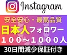 インスタの日本人フォロワー+100人増やします Instagram日本人フォロワー+100人増加 イメージ1