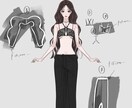 ファッションデザイン画描きます 他ハンガーイラスト、仕様書、パターンなども承っております！ イメージ3