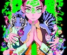 目を引くポップでオシャレな一枚絵作成します ジャケット/装画/広告/ポスター/MVなどにおすすめ！ イメージ8