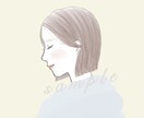 オシャレな横顔イラストアイコンお描きします インスタ・Twitter・ブログなどのアイコンをお作りします イメージ5