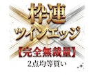 枠連ツインエッジ投資法を販売します 感情を排除して長期的なプラス収支を目指す均等買い手法です。 イメージ1
