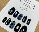 黒を基調とした可愛いネイルチップを作ります オリジナルネイルチップを作ります イメージ7