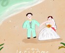 ゆるっとかわいいウェルカムボードをお描きします 大切な日を彩る、ゆるっと可愛いウェルカムボードを制作します◯ イメージ2