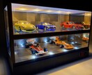 送料込み！ミニカーやミニチュアをお洒落に飾れます 完成品、照明付2層式ディスプレーBOX / ネオジオラマ イメージ4