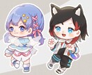 最短翌日納品✩可愛いミニキャラ描きます snsアイコン、グッズ、ゲーム用等に✩.*˚ イメージ1