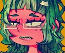 SNSアイコン作成します ビビットな色彩、独自の絵柄であなたのキャラを描きます イメージ5