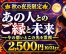 秋の夜長限定｜あの人とのご縁と未来を霊視します 離れた今の想い・二人の現在地・この先の流れを映します イメージ1