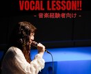 歌経験者のあなたへ。あなたの歌の魅力を伸ばします 期間限定価格！あなたの声に合ったレッスンで変化を実感！ イメージ1