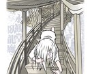 背景入り　イラスト作成ます 京都、情緒ある写真からのイラスト起こし、キャラクター描画 イメージ5