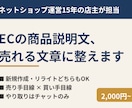 ECの商品説明文、売れる文章に整えます ネットショップ運営15年の店主が売り手目線で作成 イメージ1