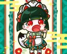 ポップで元気!!カラフルで可愛いミニキャラ描きます ステッカーやアクリルのグッズに最適。アイコン用も対応可能 イメージ9
