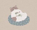 大切なペットの猫ちゃんを優しく和むイラストにします ◎SNSアイコン◎猫ちゃんグッズ◎挿絵などに♩ イメージ4