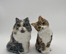 猫の張子置物｜うちの子を立体作品を制作します ペットの猫を、やさしい質感の立体作品に仕立てます イメージ5