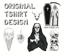 オリジナルTシャツやグッズ等デザインします インクの手描き感のあるイラストで表現します イメージ1