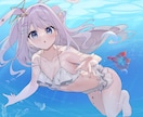 高品質！綺麗かわいいイラストを製作いたします 商用利用可！グッズにも使える高解像度イラスト！ イメージ2