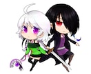 一次創作向けデフォルメイラスト描きます 商用グッズにも利用可！2頭身～2.5頭身 イメージ2