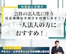 会社の法人化に伴う社保の手続きを代行します 1人法人や、本業に専念したい経営者様におすすめです！ イメージ1
