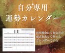 12ヶ月分【あなた専用運勢カレンダー】お作りします 四柱推命を使い運気の流れをカレンダー形式に可視化します。 イメージ1