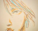 アイコンに最適)印象的似顔絵作成します 新しい似顔絵)瞳を印象的に。顔面の片側で似顔絵作成致します イメージ3