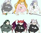 SNSのアイコンや配信等で使えるイラスト描きます 見れば見るほど癖になる表情！あなただけのやさぐれキャラ！ イメージ4