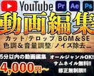 YouTube等の動画編集を代行いたします サムネイル追加料金なし！テンポの良い丁寧な編集が得意です！ イメージ1