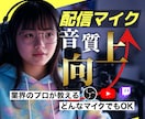 ライブ配信・通話のマイク音声の音質を向上させます お金をかけなくてもあなたの「声」、もっと良くなります。 イメージ1